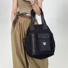 Ladies Mesh Splicing Multi-Pocket Shoulder Bag Large Capacity Retro Multi-Functional Backpack