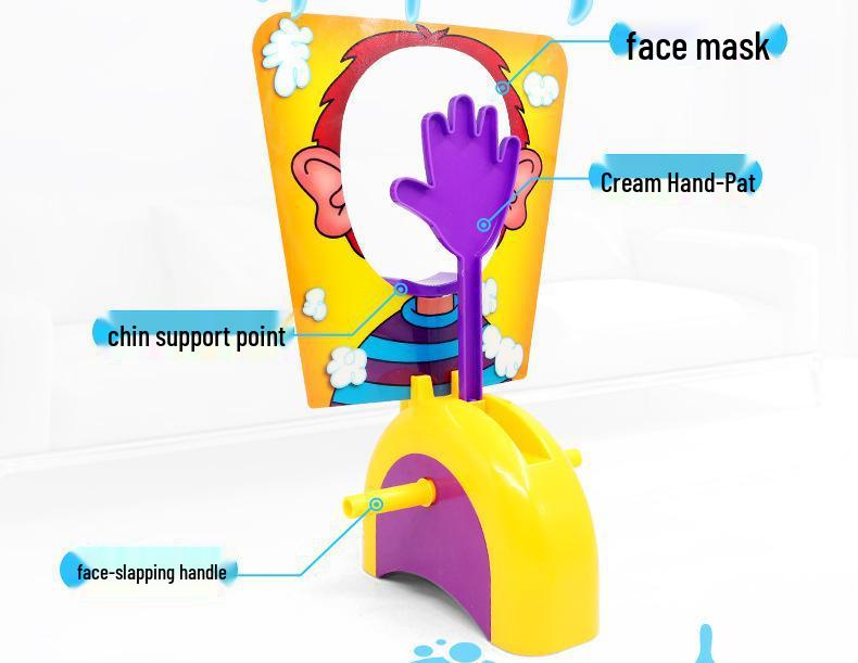 Dual-Person Cream Pie Smash & Whisk Game - Large Foam Slap Desktop Prank