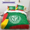 Śląsk Wrocław Muster Bettwäsche Bettdecken-Set Heimdekoration Geschenk (1 Bettbezug + 2 Kissenbezüge (ohne Füllung))