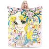 Candy Candy Manga Decke Fleece Bedruckt Multifunktionale Ultra-Weiche Überwurfdecken für Zuhause Büro Bettbezug
