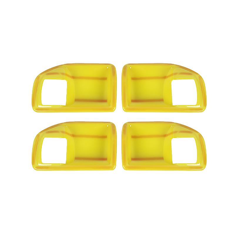 TESIN 4 Door Interior Door Handle Bowl Decoration Cover Trim Stickers for Jeep Wrangler JK 2011-2017 ABS Car Accessories