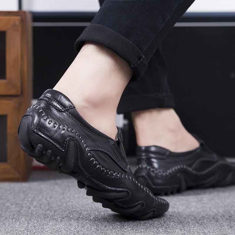 Big Size 38-46 Male Footwear Genuine Leather Handmade Men'S Shoes Casual Sneakers Men Summer Autumn Vintage Men Loafers Driver