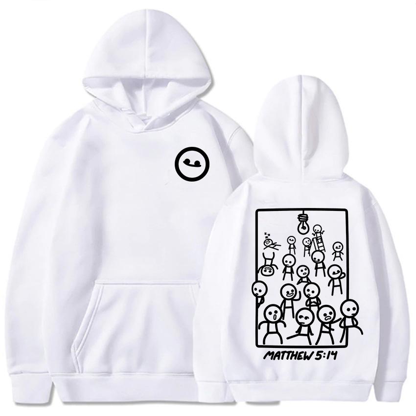 5:14 Gospel of Matthew Christian Jesus Hoodies Winter Warm Fleece Hooded Sweatshirts Long Sleeve Loose Pocket Pullover Unisex