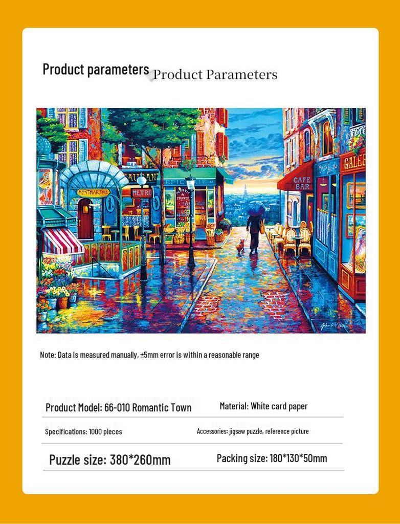 Challenging 1000-Piece Anime Landscape Puzzle: Adult Stress Relief Commemorative Edition