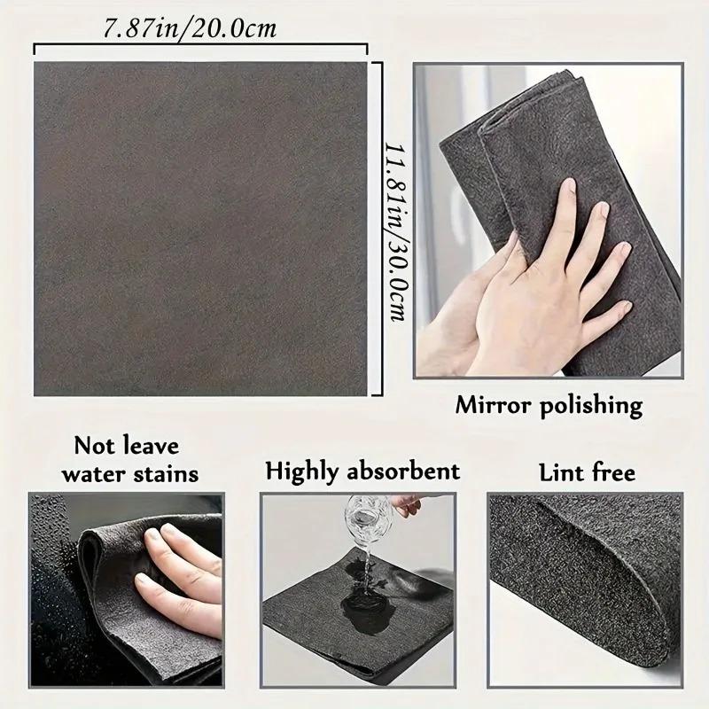 Thickened Magic Cleaning Cloth Microfiber Glass Clean Towel Reusable Washable Lint-free Cleaning Rags for Kitchen Glass Car