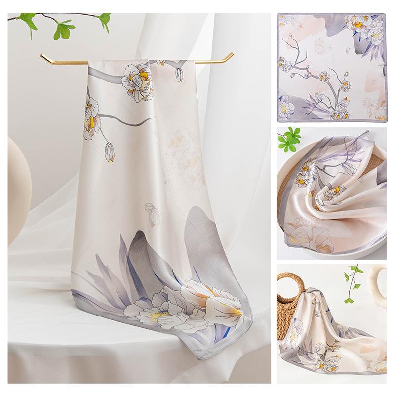 53CM High-quality Mulberry Silk Scarf Neck Small Square Women's Professional Headscarf Versatile