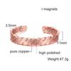 Ikuinen Magnetic Copper Bracelet Men Adjustable Open Cuff Bracelets Arthritis Health Energy Charms Bracelets Bangles for Women