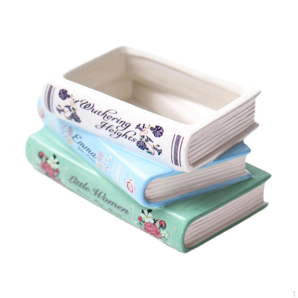 Ceramiczny Wazon na Kwiaty Doniczka Design Książki Aranżacja Kwiatowa do Przedpokoju Świąteczna