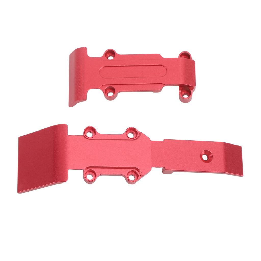 RC Car Skid Plate Front and Rear RC Car Aluminum Skid Plate for Traxxas 116 Revo Slash Red