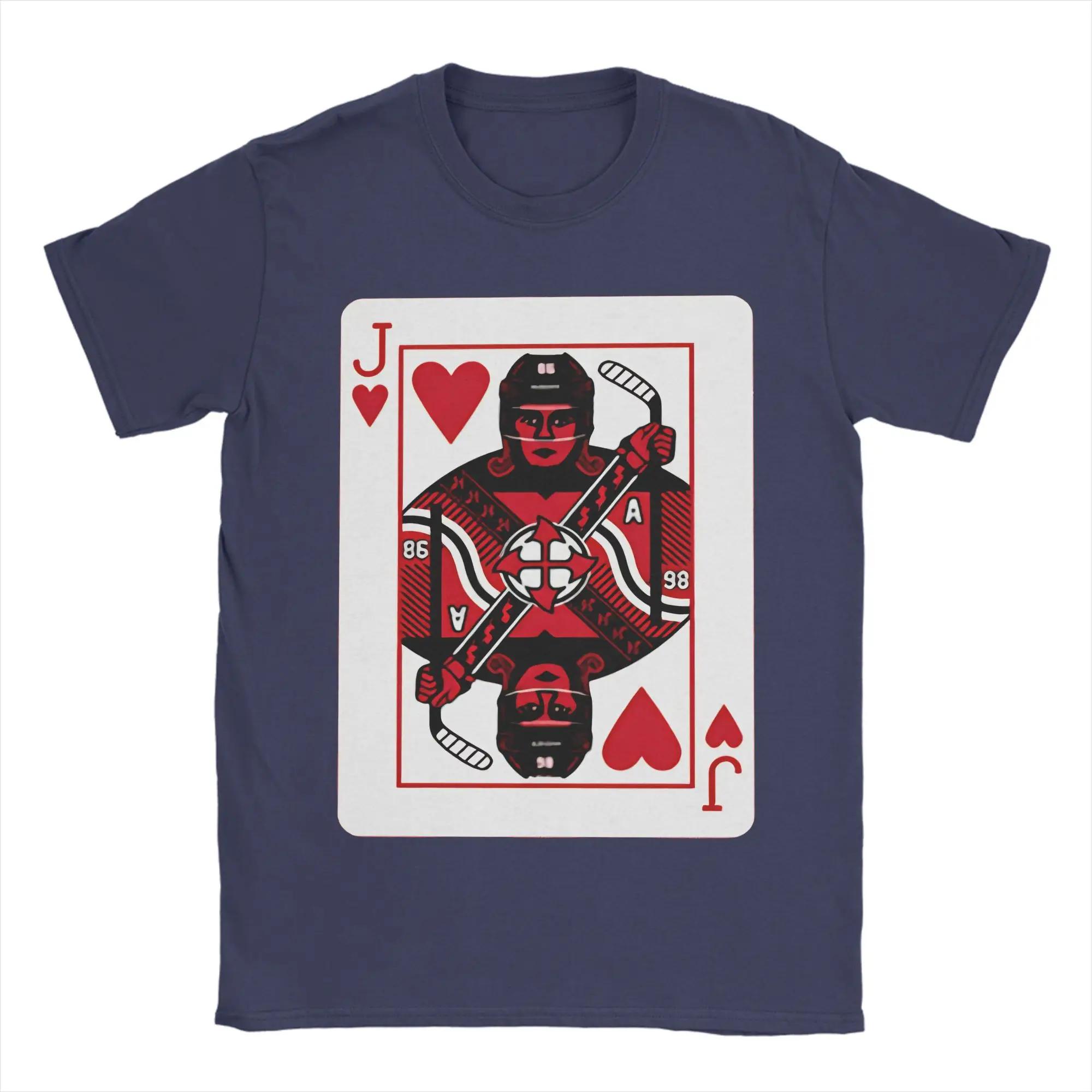Men Jack Hughes Jack Of Hearts T Shirt Pure Cotton Tops Leisure Short Sleeve O Neck Tees Gift Idea T-Shirt L темно-синий