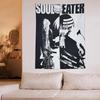 Soul Eater Death The Kid Tapestry, Black And White Anime Wall Hanging, Hd Flat Print Polyester Art For Living Room Bedroom