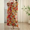 Colorful Travel Retro Long Skirt Cotton Linen Dress