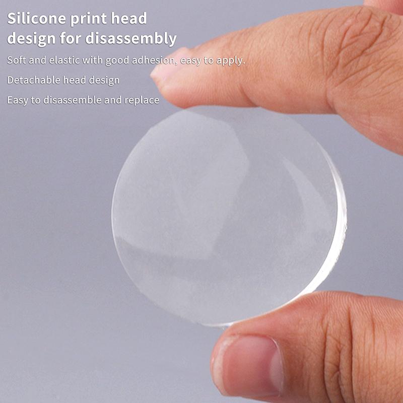 French Nail Art Stamper With A Nail Scraper Silicone Clear Head Nail Mold Stamping Template For Diy Manicure