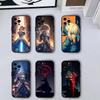 Fate Z-zero 12Stay Night Saber Phone Case  For iPhone17,16,15,14,13,12,11 Plus,Pro Max Soft Black Cover