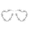 Minimalists Thorn Knot Heart Earrings Unique Korean Trendy Alloy Studs For Her