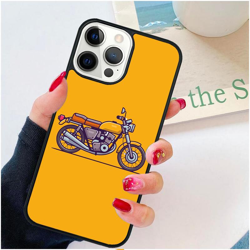 Moto Bike Motocross Phone Case For iPhone 17 Air 16 pro max 15 14 plus 12 13 Soft Bumper Shell Cover coque