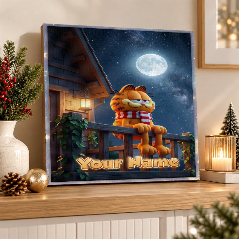Garfield Custom Name Text 5D Diamond Painting Kit DIY Full Drill Diamond Art Decoration