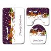Christmas Bathroom Floor Mat Toilet Three-Piece Set