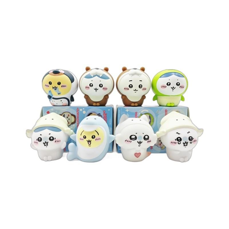 Adorable Self-deprecating Bear Aquarium Finger Puppets Cute Display Pvc Toy Set