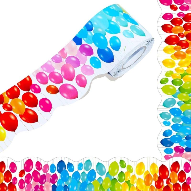 Self Adhesive Border Classroom Decors Border Trim Sticker Colorful Dot Trim Border Bulletin Board Border Trim