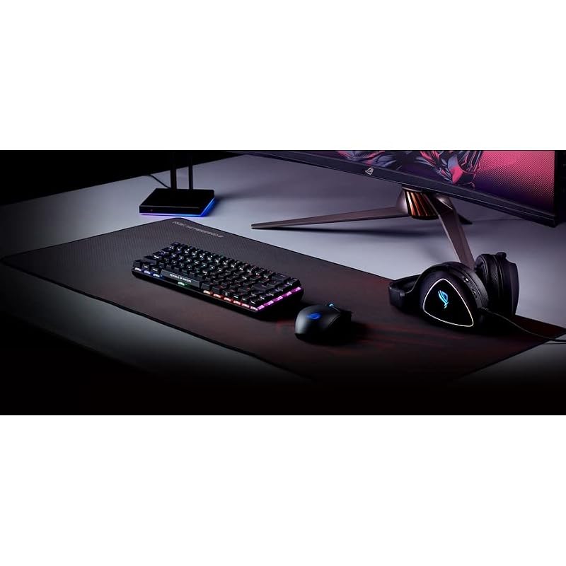 ASUS ROG Scabbard II Gaming Mouse Pad - Extra Large, Stain-Repellent Nano-Coating, Fray-Resistant Flat Stitching, Non-Slip, Genuine Domestic Product