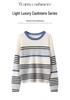 Lekasha Korean Style Striped Cashmere Knit Sweater for Women - Spring & Autumn Fashion