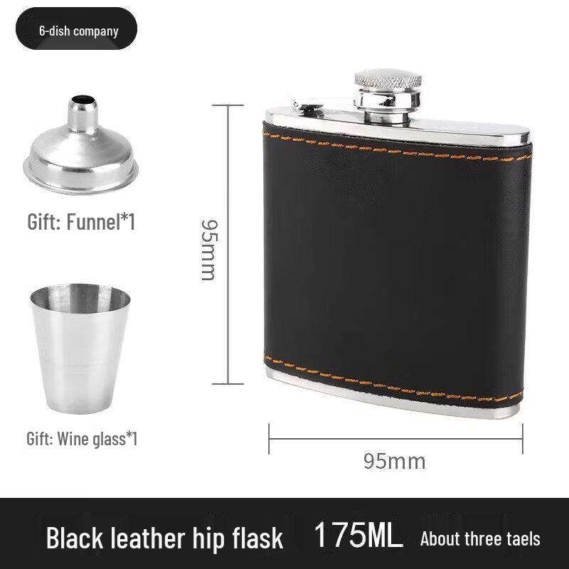 Russian-Style Stainless Steel Portable Hip Flask