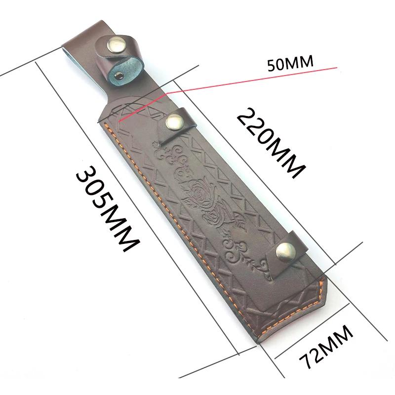 Machete Knife Sheath Split PU Leather Fixed Blade Straight Knife Scabbard Leather Case Sheath Holder Top Quality Outdoor Tool