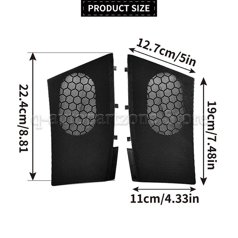 For VW Transporter T5&T5FL Dashboard Speaker Grille Set - Left & Right ABS Plastic Black Cover 7H0857227 & 7H0857228