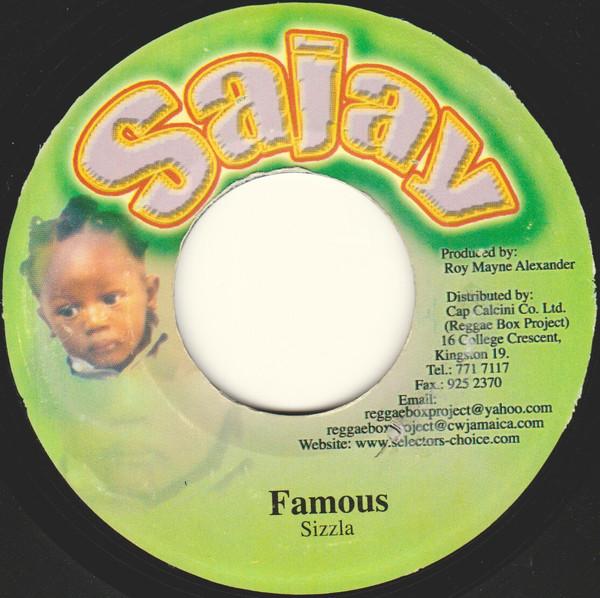 

7inch Record SIZZLA - Famous NONE Sajay 2003 Jamaica Reggae, Ska & Dub Used