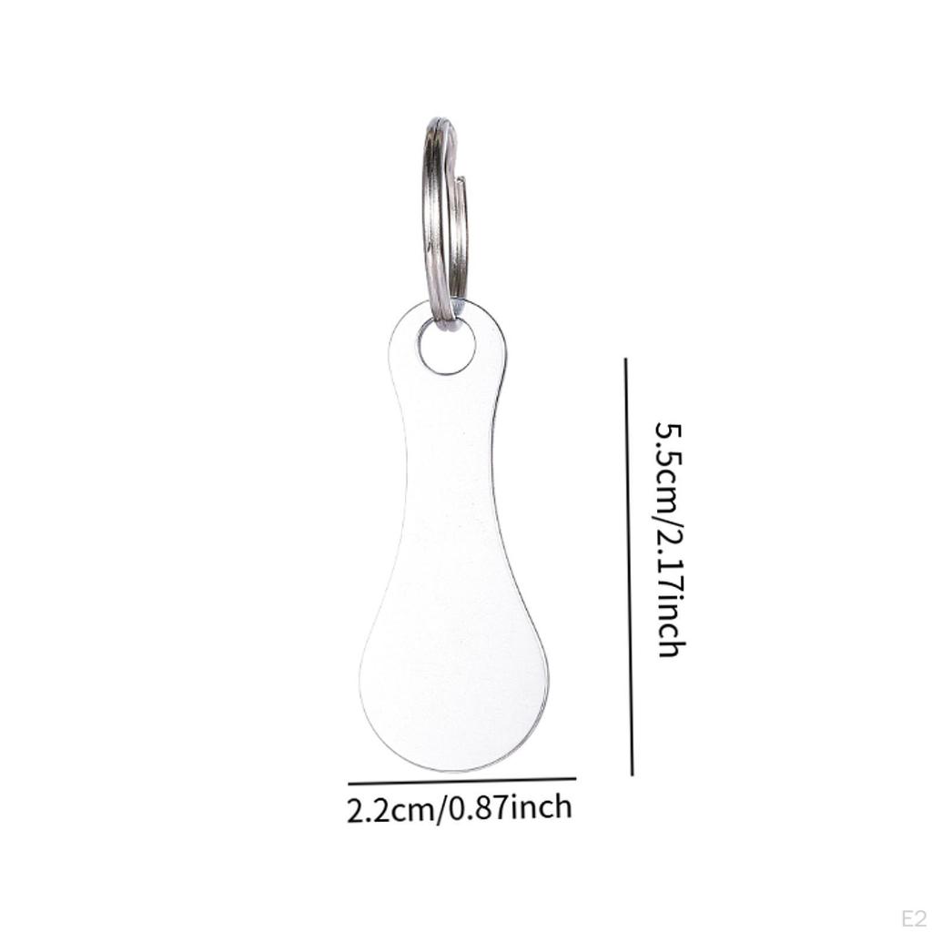 3 Pieces Shopping Trolley Tokens Keychain Cart Gift Lightweight Portable Stainless