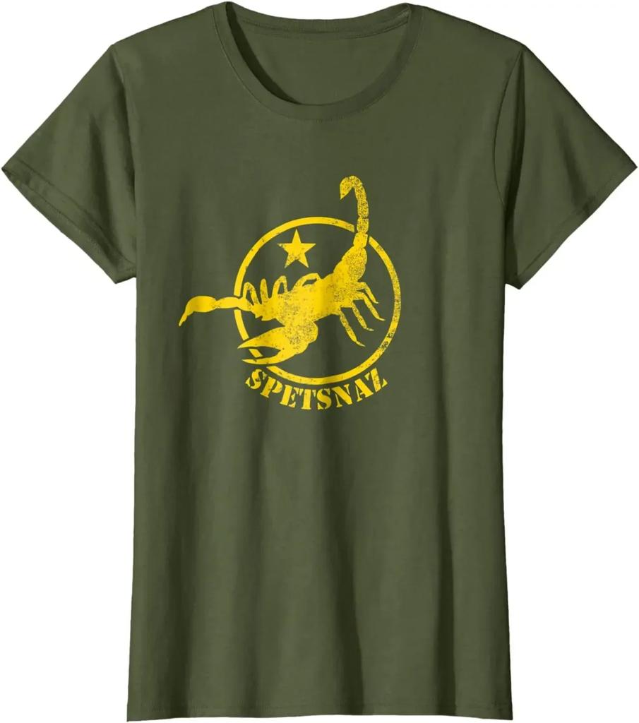 Russian Spetsnaz Scorpion Symbol Special Forces TShirt 100 Cotton ONeck Summer Short Sleeve Casual Mens Tshirt Size S3XL