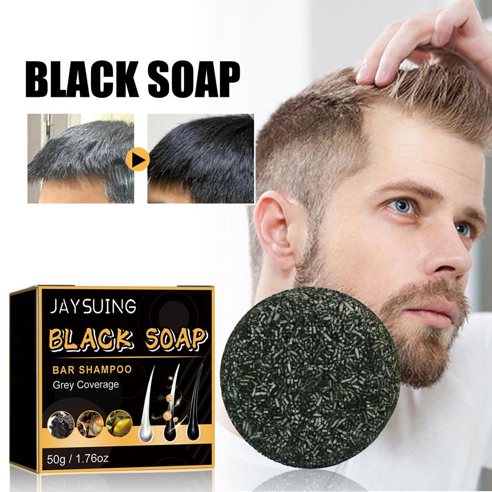 Polygonum Multiflorum Schwarzes Haar Seife Dunkelndes Shampoo Bar Reparatur Grau Weiß Farbe Färbemittel Gesicht Haar Körper Shampoo für Mann Frau