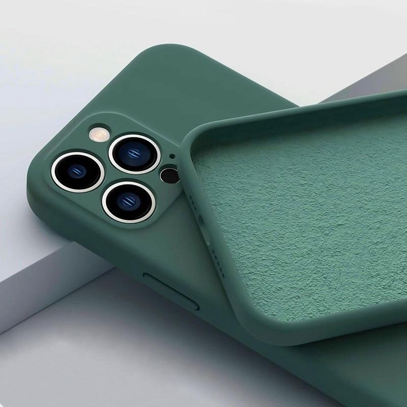 Luxury Original Liquid Silicone Phone Case For iPhone 11 12 13 14 15 Pro Max Mini 7 8 Plus XS X XR Soft Bumper Cases Cover