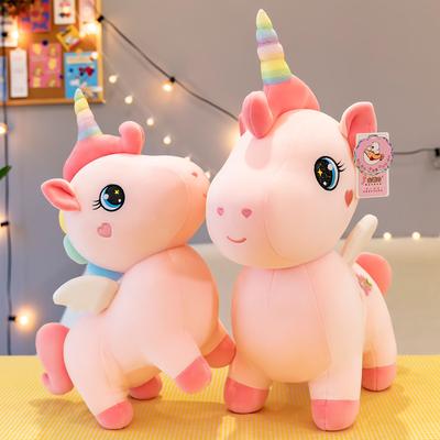 Unicorn Doll Plush Toy Cherry Blossom Rainbow Unicorn Doll Girl Throw Sleeping Wedding Pillow