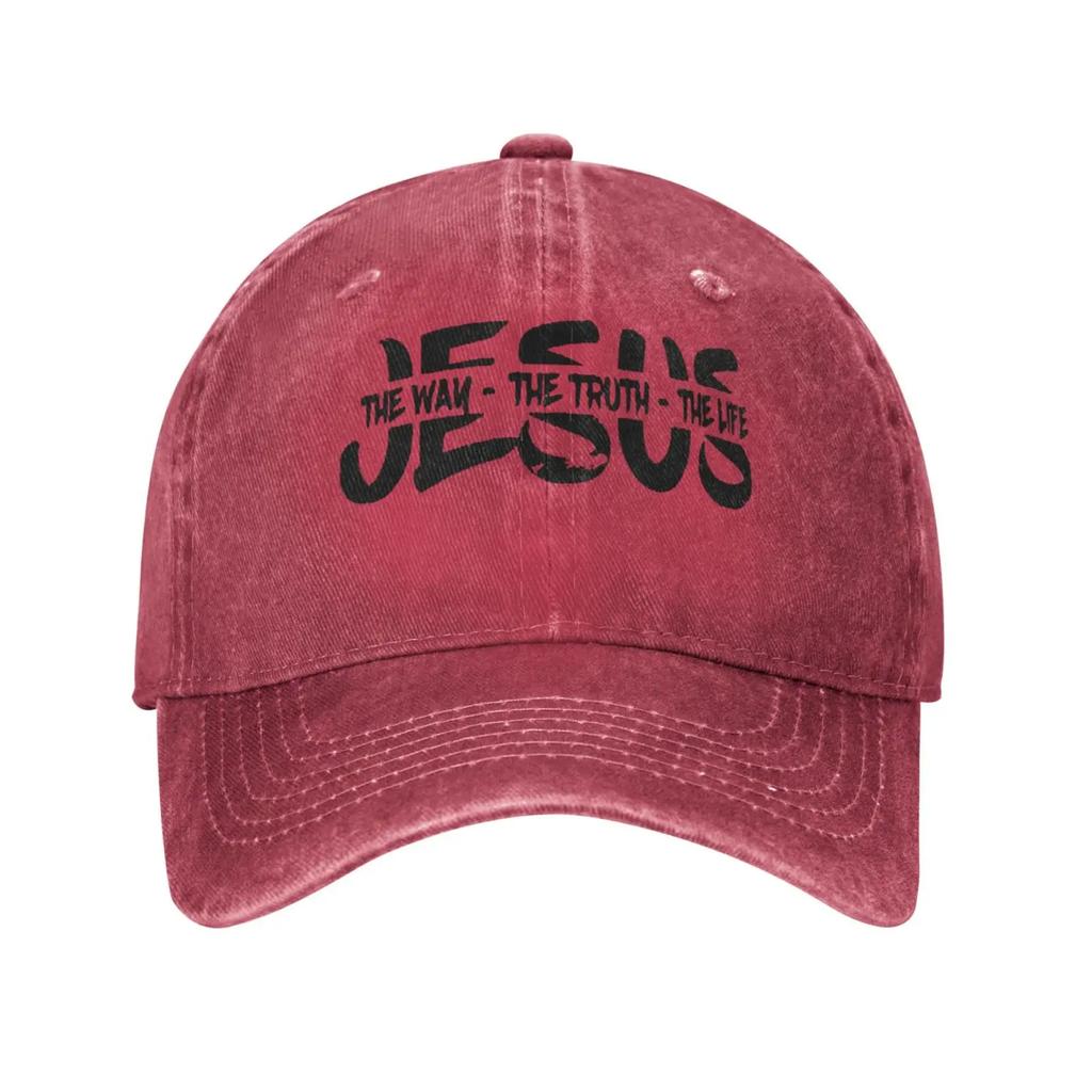 Casquette de camionneur à visière plate Jésus, le chemin, la vérité et la vie, pour homme, avec logo