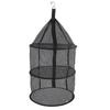 Drying Rack 3 Layers Folding Fish Mesh Foldable Hanging Drying Fish Net for Fish Fruit Vegetables with Zipper Opening