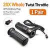 12V-72V WUXING 20X Full Twist Throttle Electric Bicycle Right Handle 3Pin SM/Waterproof Plug Brushless Motor Bicycle