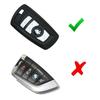 Silikon Smart Key Fob Hülle mit Carbonfaser-Finish für BMW 1er, 2er, 3er, 4er, 5er, 6er, 7er, X3 Serie
