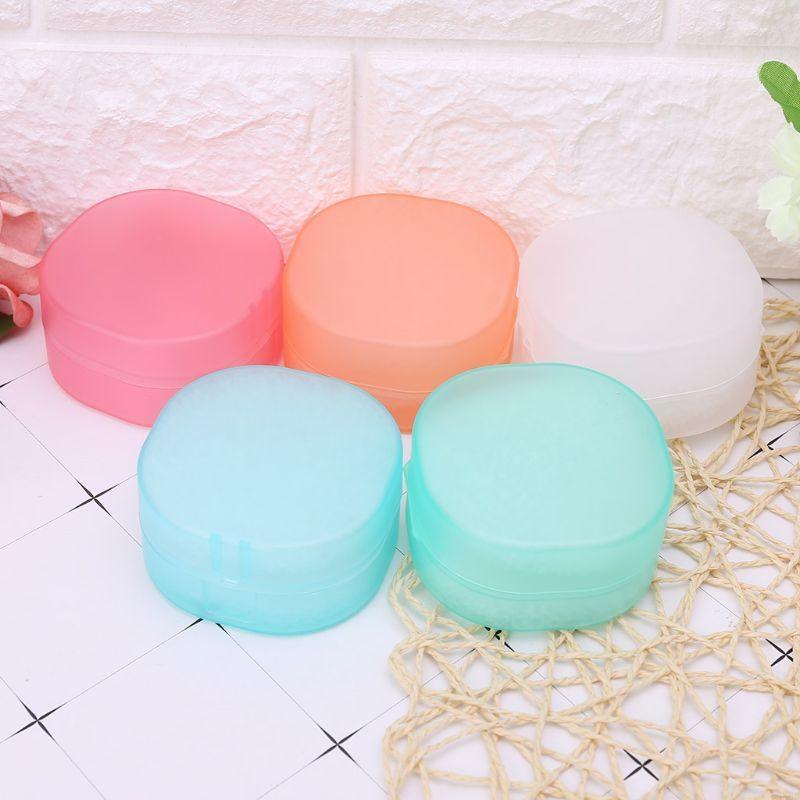 Neue Seifendose aus Kunststoff Schwamm für Etui Rund Reisebox Schwamm Seifenablagen für Etui