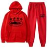 Tuta Sportiva con Cappuccio Oversize Foderata in Pile Misto Cotone per Uomo Donna Streetwear Outfit Invernale Casual Hip Hop