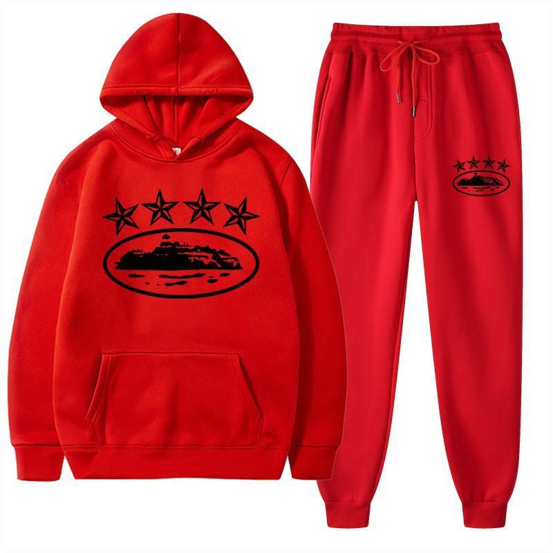 Tuta Sportiva con Cappuccio Oversize Foderata in Pile Misto Cotone per Uomo Donna Streetwear Outfit Invernale Casual Hip Hop