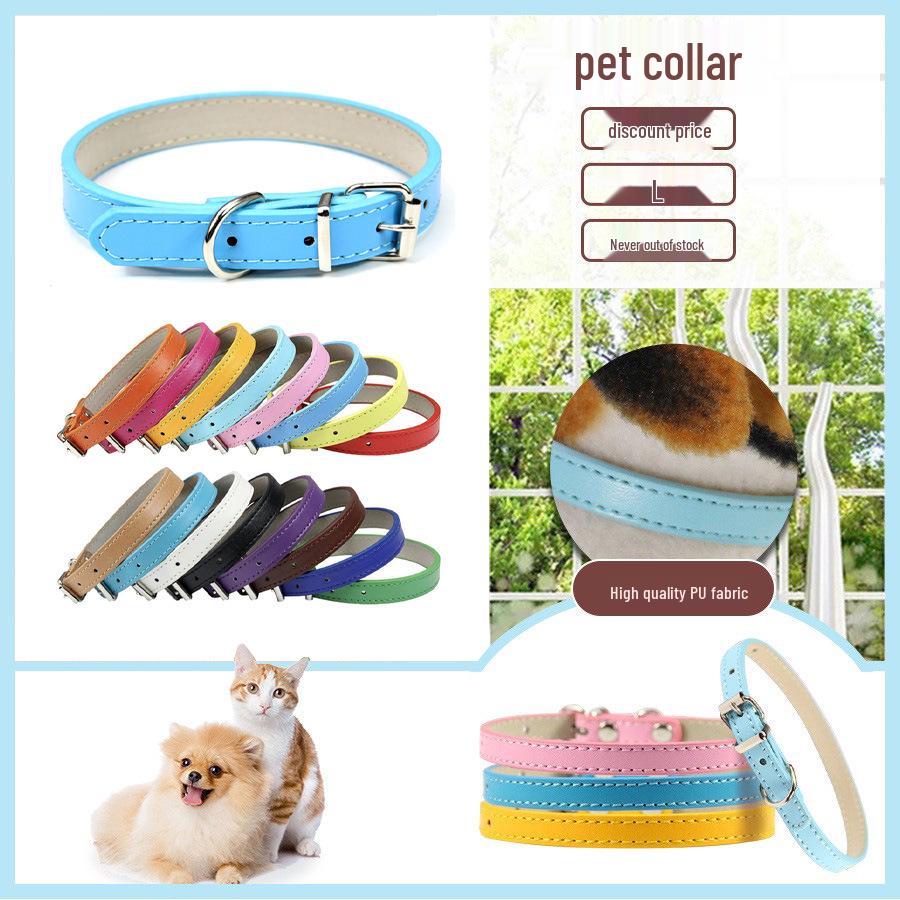 PU Leather Collar for Small & Medium Dogs & Cats - 2024 Pet Accessories
