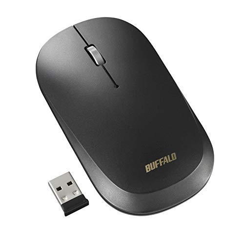 BUFFALO Thin 3 Button Wireless BlueLED Mouse Normal Black BSMBW330NBK