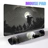 Samurai Black Mouse Pad Large Computer Gamer Table Mat Laptop Art Desk Mat PC Mousepad Non-slip Rubber Keyboard Accessories Pads