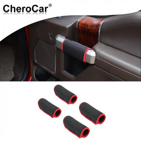 4X Red Inner Door Handle Covers Protective Case for Ford F150 F-150 2015-
