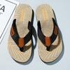2025 Spring New Non-slip Wear-resistant Breathable Fashion Webbing Flip-flops Men's Shoes Color Matching Shoes