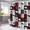 Santa Claus'S Bow Tie Washable Dirt-Resistant Shower Curtain Shower Head Waterproof Polyester Bath Curtain For Home Decor