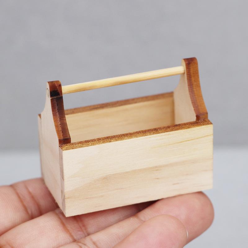 Special Offer: Dollhouse Miniature Scene Ornaments & Furniture Accessories Toolkit with Wooden Basket