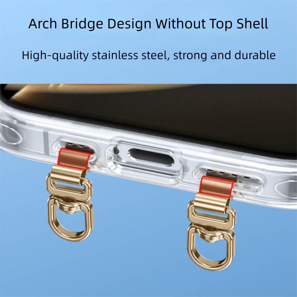Metal Phone Case Metallic Gasket Upgrade 360° Sling Rope Card Clip Upgrade Snap Strap  Universal